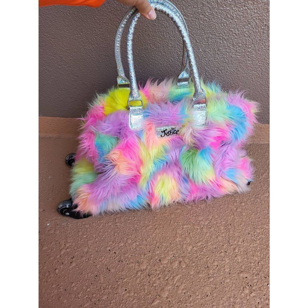 Rainbow wheeled carry on